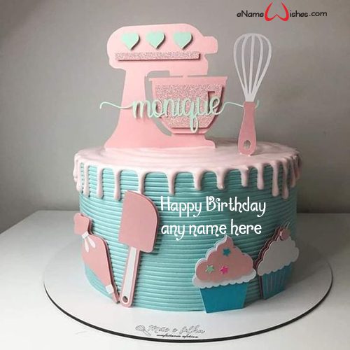 Bakers Birthday Cake Design with Name Editor Online Name Birthday Cakes Write Name on Cake