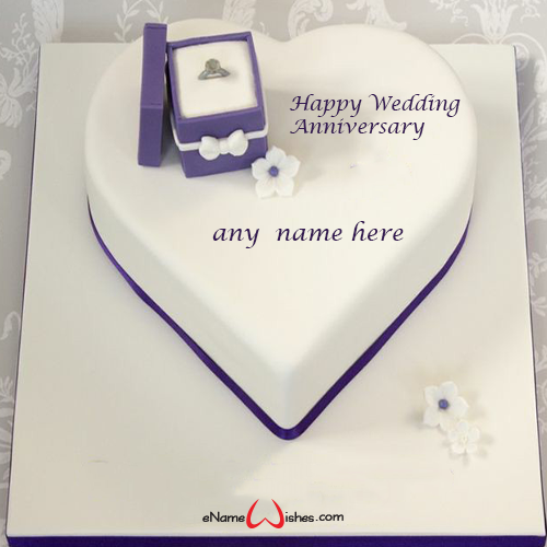 Wedding Anniversary Wishes With Name Name Birthday Cakes Write Name