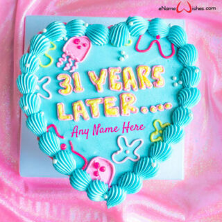 31st birthday cake design with name edit