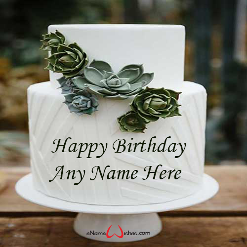 Amazing Desert Cactus Birthday Name Cake Enamewishes