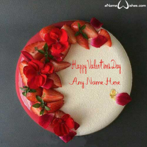 Online Valentines Day Wish Cake with Name - Name Birthday Cakes - Write ...