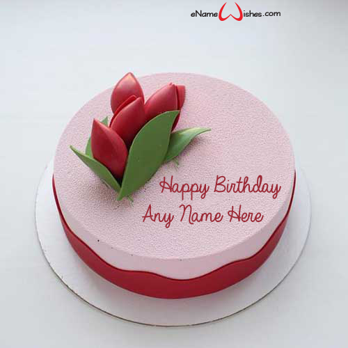 Decorated Birthday Cake with Name Free Download - eNameWishes