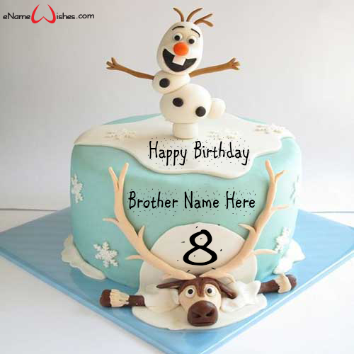 Happy 8th Birthday Name Wish Cake Enamewishes