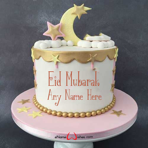 Happy Eid Wish Cake with Name  Best Wishes Birthday Wishes With Name