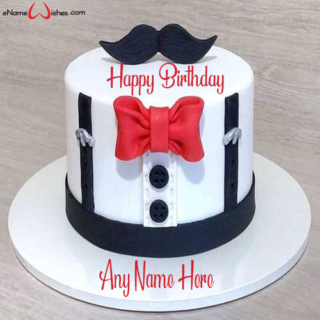 Mustache-Themed-Birthday-Name-Cake
