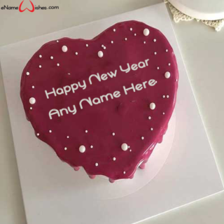 Simple-Heart-Shape-New-Year-Wish-Cake-with-Name