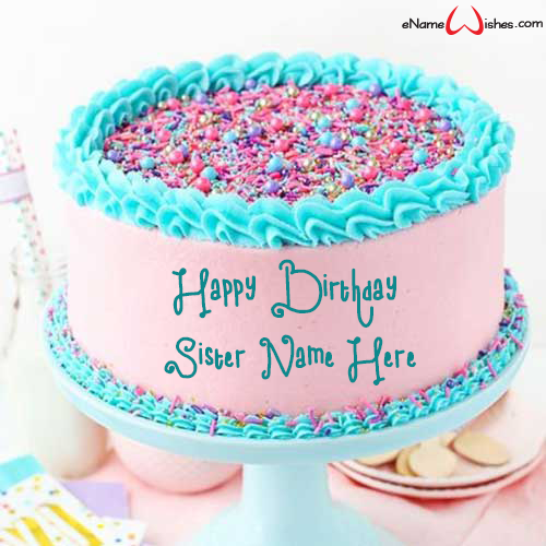 Strawberry layer Birthday Name Cake - Name Birthday Cakes - Write Name ...