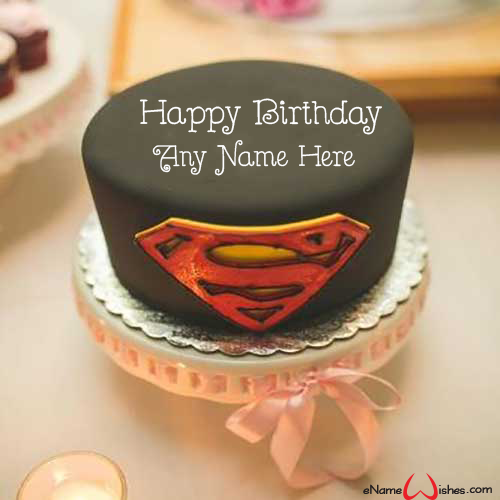 Super Man Birthday Wish Name Cake Enamewishes