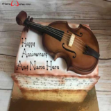 Violin-Anniversary-Cake-with-Name