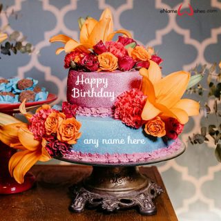 add your name on happy birthday cake online free
