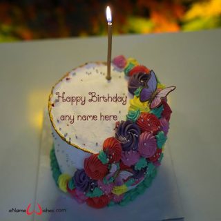 amazing flower birthday cake with name generator