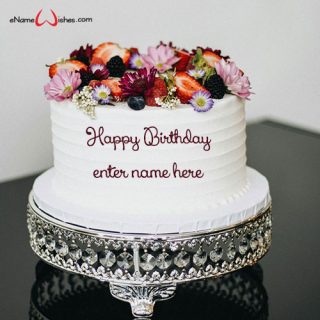 artisan cake design for birthday with name edit online