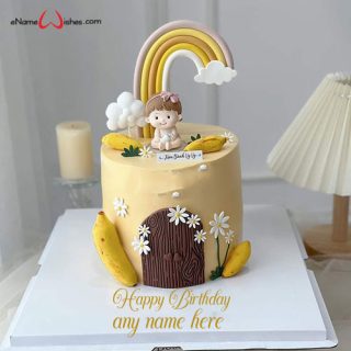baby birthday cake with name edit