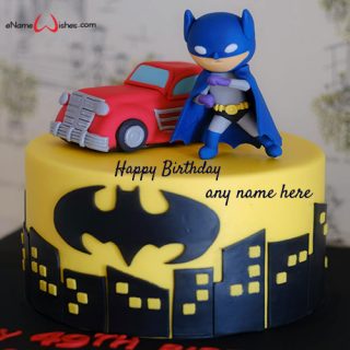 batman birthday cake for boy with name edit