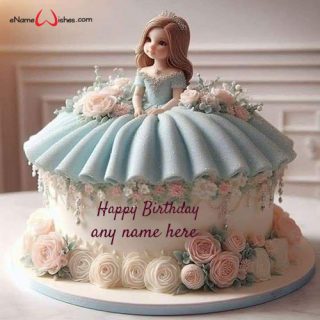 beautiful doll birthday cake design custom name online