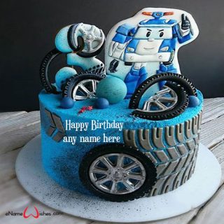 birthday cake for boy with name edit