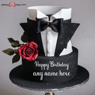 birthday cake for stylish man with name