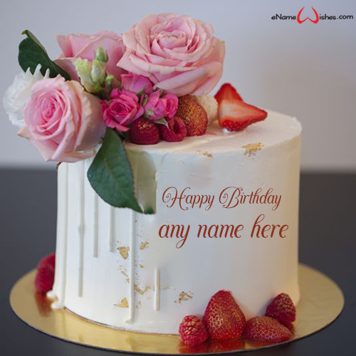 Classy Anniversary Cake with Name Edit - Name Birthday Cakes - Write ...