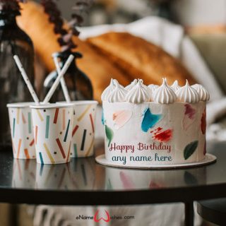 colorful birthday cake for adults with name generator