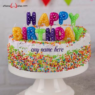 colorful birthday cake image with name on it