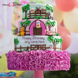 create birthday cake with custom name editor