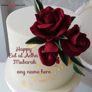 Happy Eid ul Adha Mubarak Cake with Name Edit - Best Wishes Birthday ...