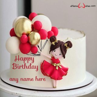 cute happy birthday cake for girl with name online free