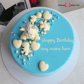 cute unicorn custom birthday cake image with name edit
