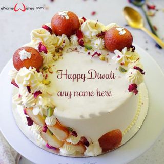 diwali sweets cake design with name edit online