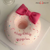 donut birthday cake with name edit online