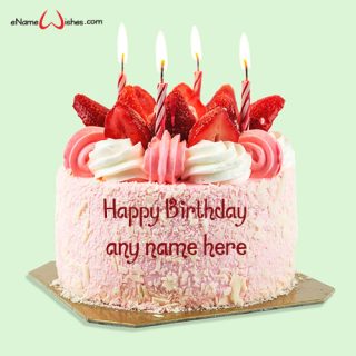 editable birthday cake image with name