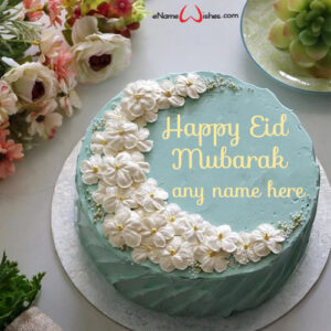 Romantic Eid Mubarak Wish Name Cake - Best Wishes Birthday Wishes With Name