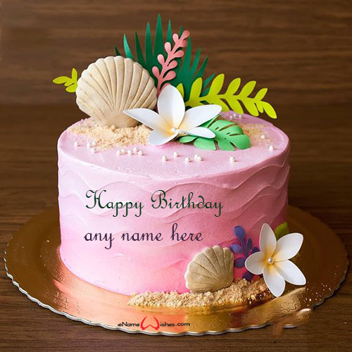 Enter Name On Happy Birthday Cake Enamewishes