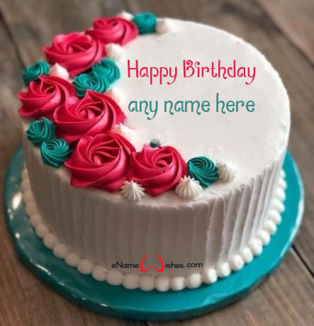 Female Birthday Cakes with Flowers - Name Birthday Cakes - Write Name ...