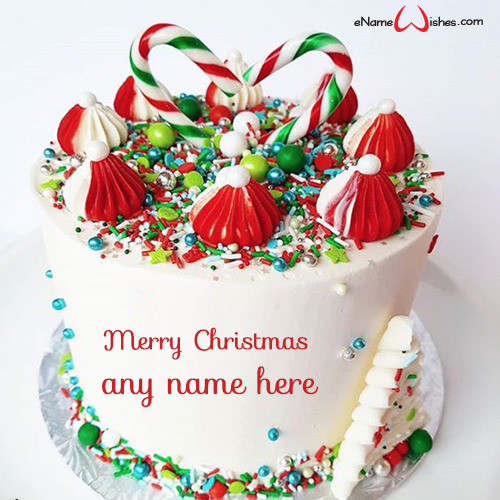 Merry Christmas Wishes Cake With Name Generator  Fondant selber machen  Nachtisch rezepte Weihnachtliche kuchen und torten