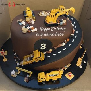 fondant birthday cake with name for boy