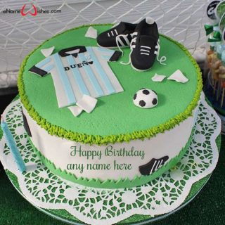 football birthday cake design with name edit