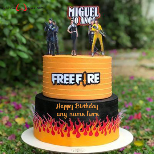 Midnight Free Fire Photo Cake Delivery- Cartoon Cake- Free Delivery