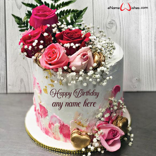 Fresh Cream Birthday Cake with Name Edit - Name Birthday Cakes - Write ...