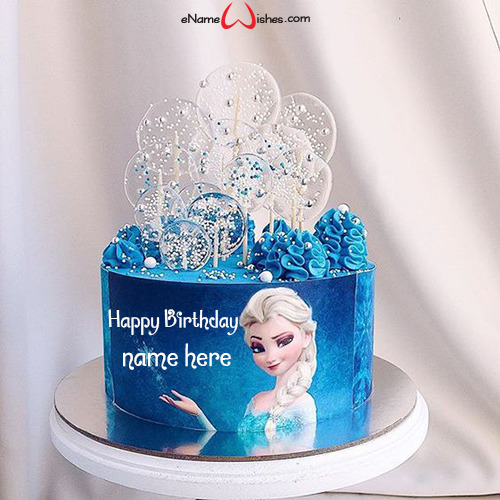 Frozen Birthday Cake With Name Enamewishes
