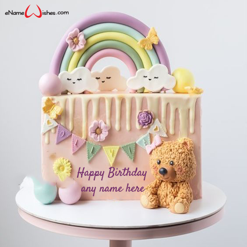 Half Birthday Cake Design For Baby Girl With Name Editor Best Wishes Birthday Wishes With Name