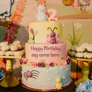 happy 2nd birthday cake image with name online