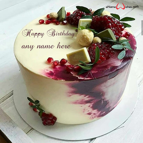 Beautiful Layered Birthday Cake With Name Editor Photo Online