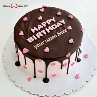 happy birthday chocolate cake with your name