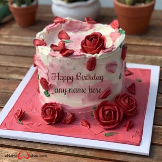 happy birthday customized cake image with name