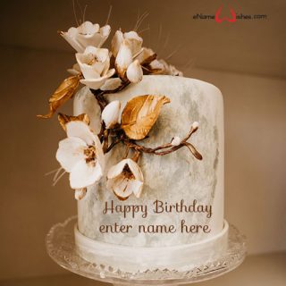 happy birthday on cake idea with name