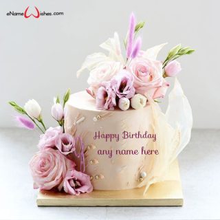 happy birthday wishes cake with name create online