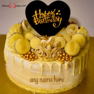 happy birthday wishes in cake with name