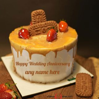 happy wedding anniversary cake image with name edit