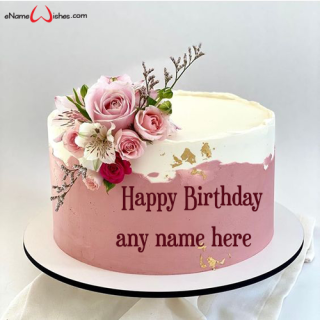 heart touching birthday wishes cake with name